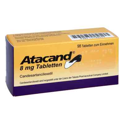 Atacand 8 mg Tabletten 98 stk von ACA Müller/ADAG Pharma AG PZN 15735049