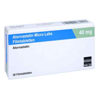 Atorvastatin Micro Labs 40 mg Filmtabletten 30 stk von Micro Labs GmbH PZN 16576417