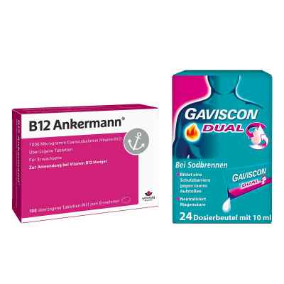 B12 Ankermann überzogene Tabletten + Gaviscon Dual 500mg/213mg/3