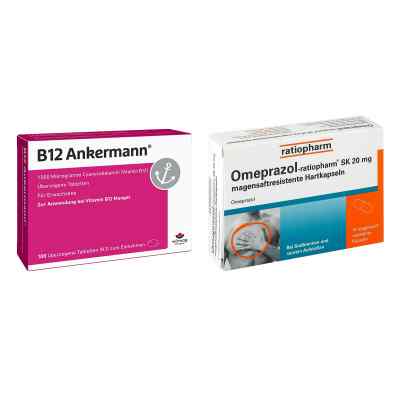 B12 Ankermann überzogene Tabletten + Omeprazol-ratiopharm Sk 20 