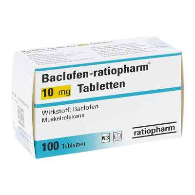 Baclofen ratiopharm 10 mg Tabletten 100 stk von ratiopharm GmbH PZN 03753409