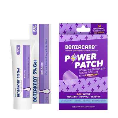 Benzaknen 5% + Benzacare Power Patch gegen Pickel