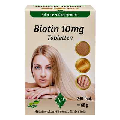 Biotin 10 Mg Hochdosiert Vegan Tabletten 240 stk von Velag Pharma GmbH PZN 18448907