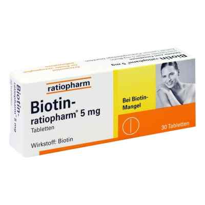 Biotin Ratiopharm 5 mg Tabletten 30 stk von ratiopharm GmbH PZN 03627892