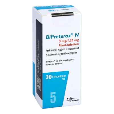 Bipreterax N 5 mg/1,25 mg Filmtabletten 30 stk von EMRA-MED Arzneimittel GmbH PZN 07523043