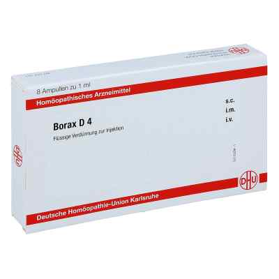 Borax D4 Ampullen 8X1 ml von DHU-Arzneimittel GmbH & Co. KG PZN 11704520