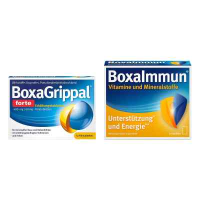 Boxagrippal Forte Erkältungstabletten + Boxaimmun Vitamine und M 1 stk von Angelini Pharma Deutschland GmbH PZN 08101664