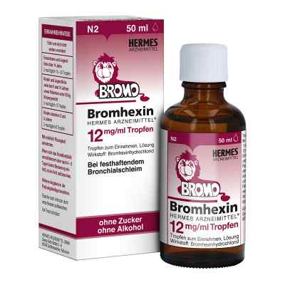 Bromhexin Hermes Arzneimittel 12 mg/ml Tropfen 50 ml von HERMES Arzneimittel GmbH PZN 16260588