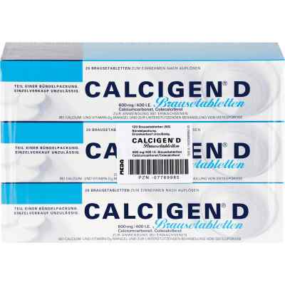Calcigen D60 0 mg/400 I.e. Brausetabletten 120 stk von MEDA Pharma GmbH & Co.KG PZN 07769985