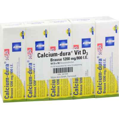 Calcium Dura Vit D3 Brause 1200 mg/800 I.e. 50 stk von Mylan Healthcare GmbH PZN 09911648