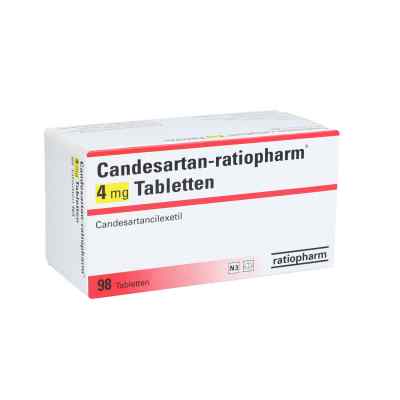 Candesartan-ratiopharm 4 mg Tabletten 98 stk von ratiopharm GmbH PZN 08879552