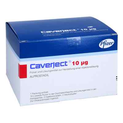 Caverject 10 [my]g Trockensubstanz mit Lösungsm. 10 stk von Pfizer Pharma GmbH PZN 07692432