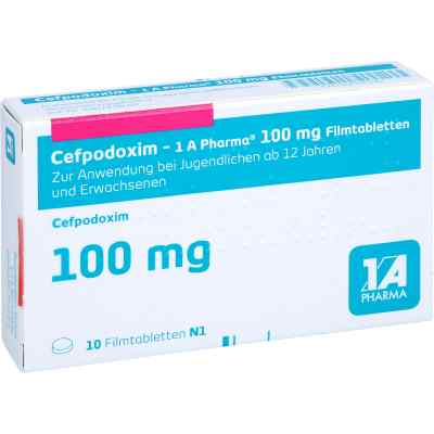 Cefpodoxim-1A Pharma 100mg 10 stk von 1 A Pharma GmbH PZN 02550242