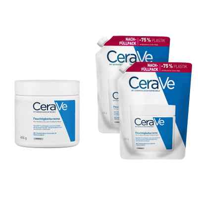 Cerave Feuchtigkeitscreme + 2x Nachfüllpack 