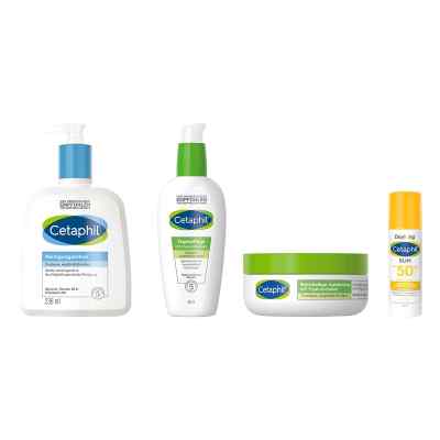 Cetaphil Pflegeset mit Hyaluron: Reinigen, pflegen & UV-Schutz