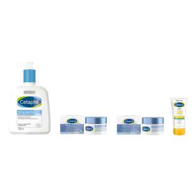 Cetaphil Pflegeset: Tag & Nacht pflegen, reinigen & UV-Schutz