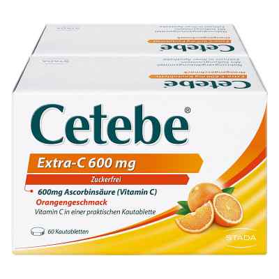 CETEBE Extra-C 600mg hochdosiertes Vitamin C mit Orangenschmack 120 stk von STADA Consumer Health Deutschlan PZN 17513471