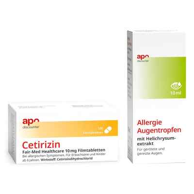 Cetirizin 10 mg + Allergie Augentropfen von apodiscounter