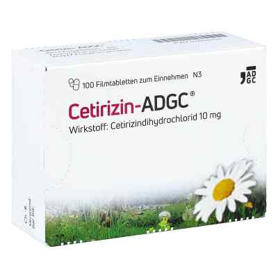 Cetirizin ADGC 100 stk von Zentiva Pharma GmbH PZN 02663704