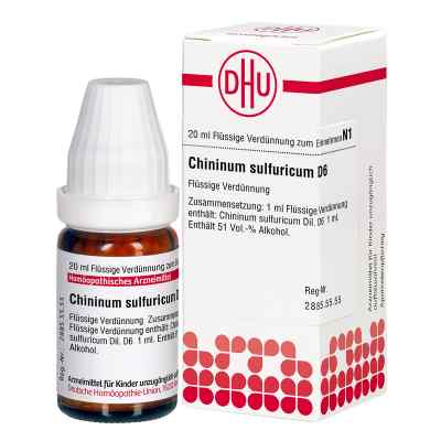 Chininum Sulfuricum D6 Dilution 20 ml von DHU-Arzneimittel GmbH & Co. KG PZN 02610731