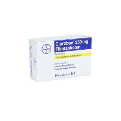 Ciprobay 250mg 14 stk von Bayer Vital GmbH GB Pharma PZN 02804926