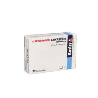 Clarithromycin Basics 500 mg Filmtabletten 20 stk von Basics GmbH PZN 05486527