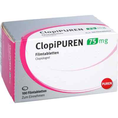 Clopipuren 75 mg Filmtabletten 100 stk von PUREN Pharma GmbH & Co. KG PZN 12893730