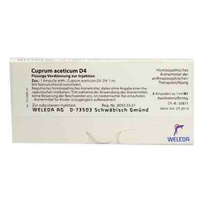 Cuprum Aceticum D4 Ampullen 8X1 ml von WELEDA AG PZN 01621336