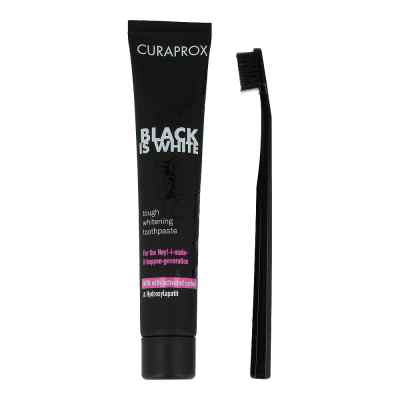 Curaprox Black is White Kohlezahnpasta und Bürste 1 stk von Curaden Germany GmbH PZN 11165833