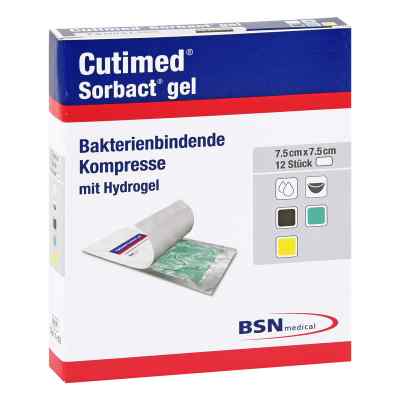 Cutimed Sorbact Gel Kompressen 7,5x7,5 cm 12 stk von B2B Medical GmbH PZN 12505900