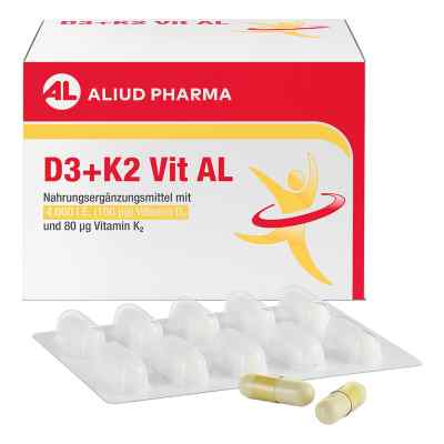 D3 + K2  Vit AL 2000 I.E. / 80 µg Kapseln für die Knochen
