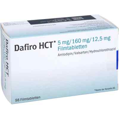 Dafiro Hct 5 mg/160 mg/12,5 mg Filmtabletten 98 stk von EMRA-MED Arzneimittel GmbH PZN 11054571