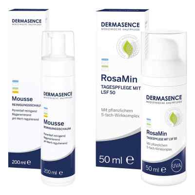 Dermasence Mousse Reinigungsschaum & RosaMin Tagespflege LSF50