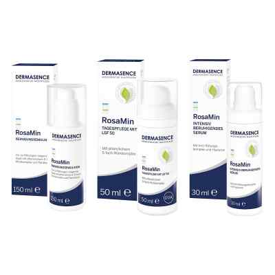 Dermasence Rosamin Reinigungsemulsion + Tagespflege + Serum