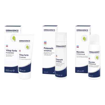 Dermasence Vitop Forte Creme+Polaneth Shampoo+Mycolex Schaum