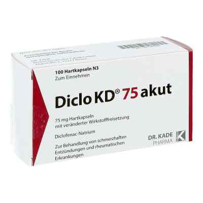 Diclo Kd 75 akut hartkapsel mit msr.überz.pellets 100 stk von DR. KADE Pharmazeutische Fabrik  PZN 02736490