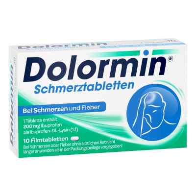 Dolormin Schmerztabletten mit 200 mg Ibuprofen  10 stk von Johnson & Johnson GmbH (OTC) PZN 04590205