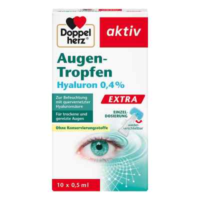 Doppelherz Augen-tropfen Hyaluron 0,4% Extra 10X0.5 ml von Queisser Pharma GmbH & Co. KG PZN 13425304