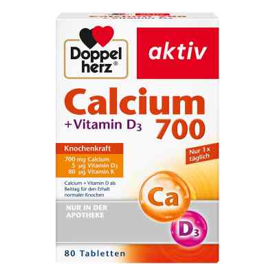 Doppelherz Calcium 700 + Vitamin D3 Tabletten 80 stk von Queisser Pharma GmbH & Co. KG PZN 11346374