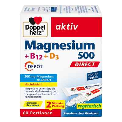 Doppelherz Magnesium 500 + B12 + D3 DIRECT DEPOT