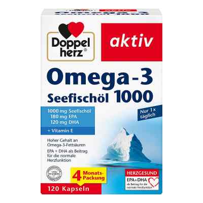 Doppelherz Omega-3 Seefischöl 1000 Kapseln 120 stk von Queisser Pharma GmbH & Co. KG PZN 16588544