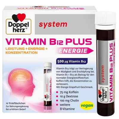 Doppelherz Vitamin B12 Plus system Trinkampullen 10X25 ml von Queisser Pharma GmbH & Co. KG PZN 09071390