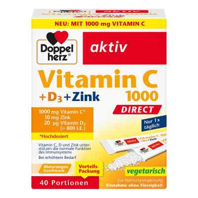 Doppelherz Vitamin C1000 +D3+Zink Direct Pellets