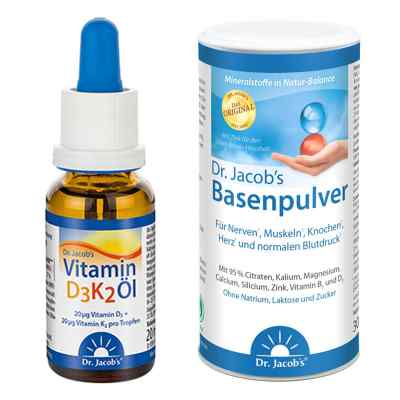 Dr. Jacob's Vitamin D3 K2 Öl + Dr. Jacob's Basenpulver Original