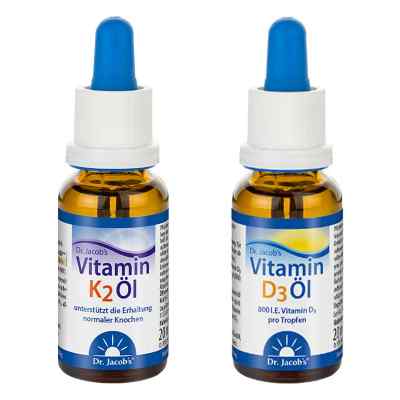Dr. Jacob's Vitamin D3 Öl + Dr. Jacob's Vitamin K2 Öl
