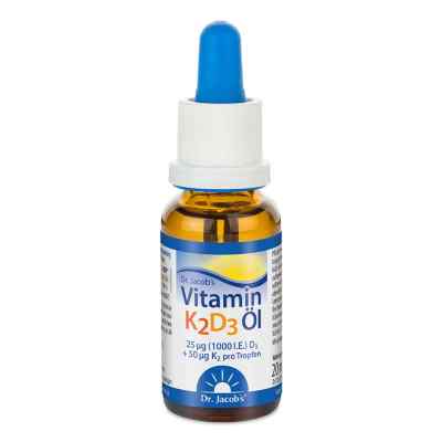 Dr. Jacob's Vitamin K2D3 Öl 1000 IE/50 mcg D3+K2 640 Tropfen