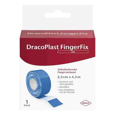 Dracoplast Fingerfix 2,5 cmx4,5 m mit Wundk.blau