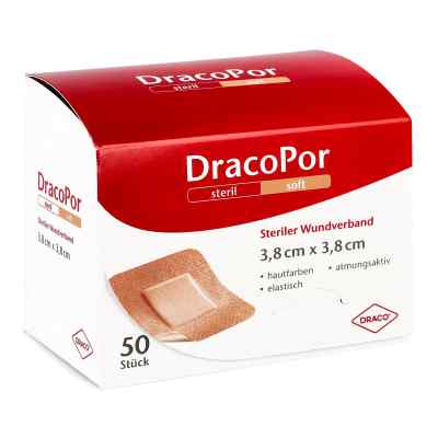 Dracopor Wundverband 3,8x3,8 cm steril hautfarben
