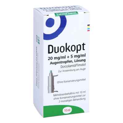 Duokopt 20 mg/ml + 5 mg/ml Augentropfen 10 ml von EurimPharm Arzneimittel GmbH PZN 16391221