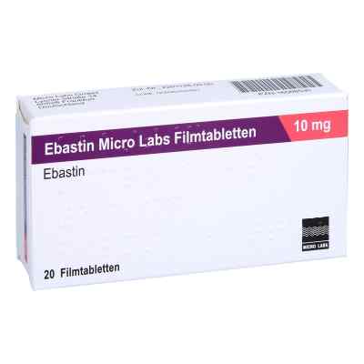 Ebastin Micro Labs 10 mg Filmtabletten 20 stk von Micro Labs GmbH PZN 16568530